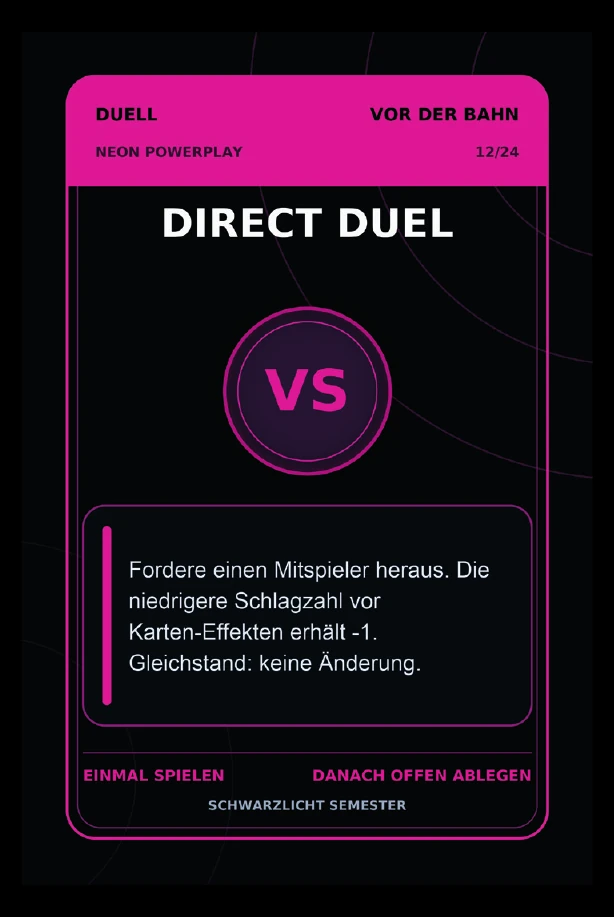 NEON-POWERPLAY-Karte Direct Duel