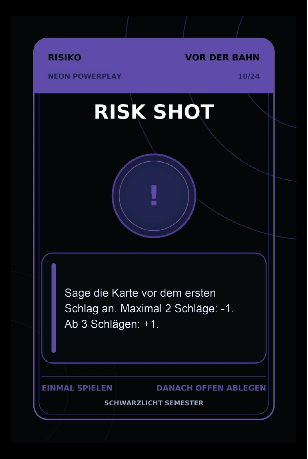 NEON-POWERPLAY-Karte Risk Shot